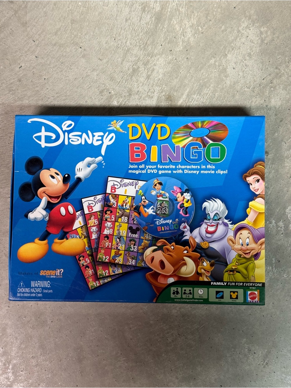 Disney DVD Bingo Game - Blue, Red, Yellow
